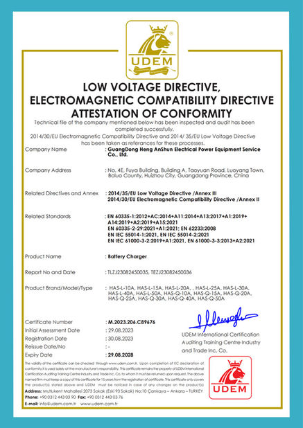 الصين GuangDong Heng AnShun Electrical Power Equipment Service Co., Ltd. الشهادات